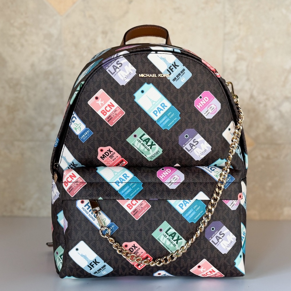 Michael Kors Slater Medium Backpack MK Brown